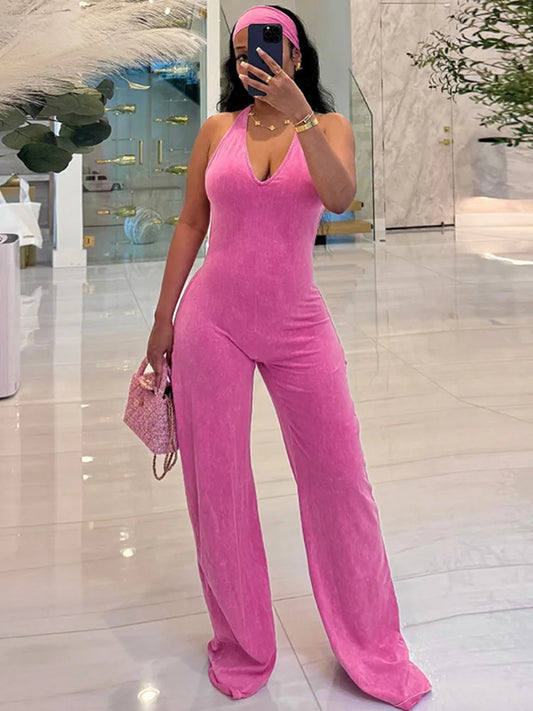 Cia Backless Wide Leg Jumpsuit