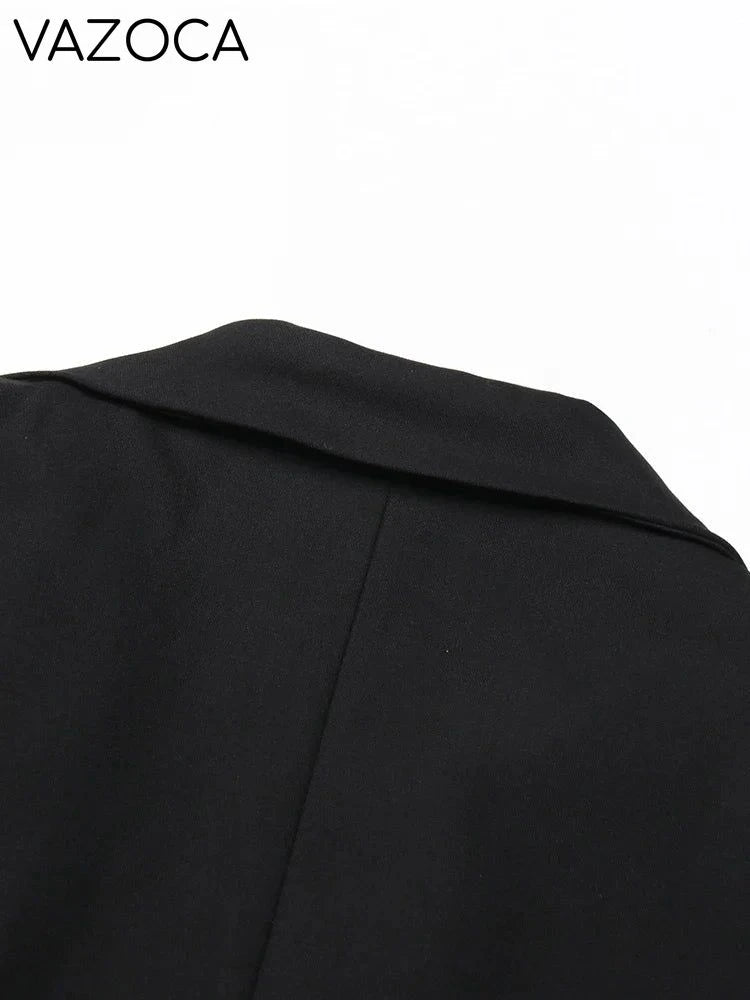 Notched Collar Belt Temperament Blazer