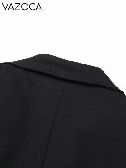 Notched Collar Belt Temperament Blazer