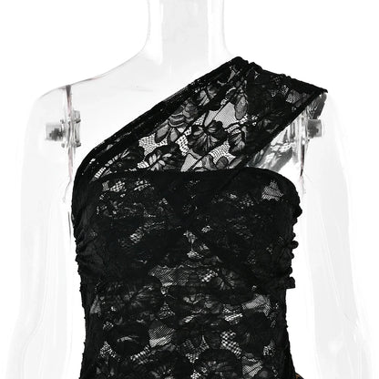 Leopard Inclined Shoulder Dress