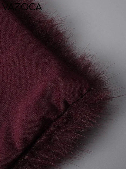Lorene Fur Maxi Dress