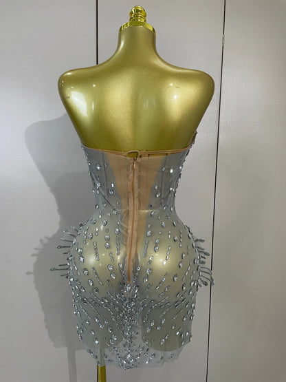 Zenda Mesh Mini Dress