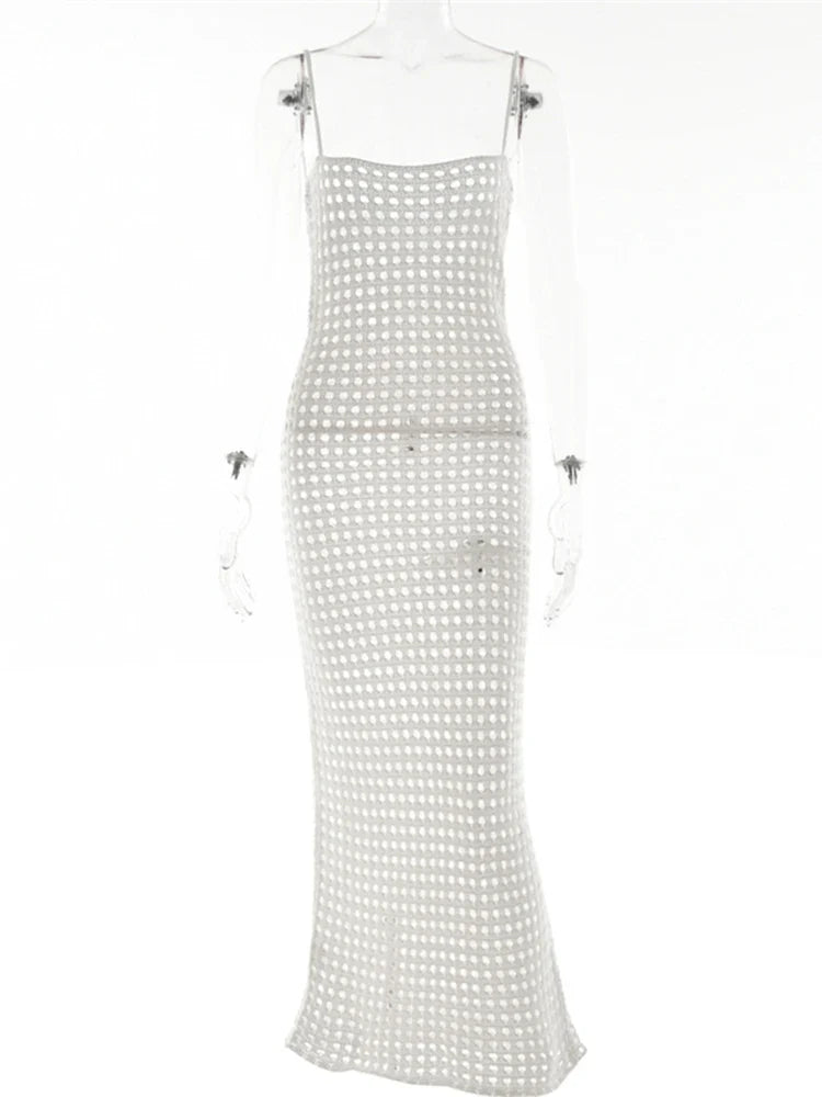 Darlyne Crochet Knitted Maxi Dress