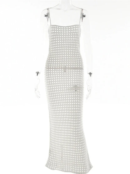 Darlyne Crochet Knitted Maxi Dress