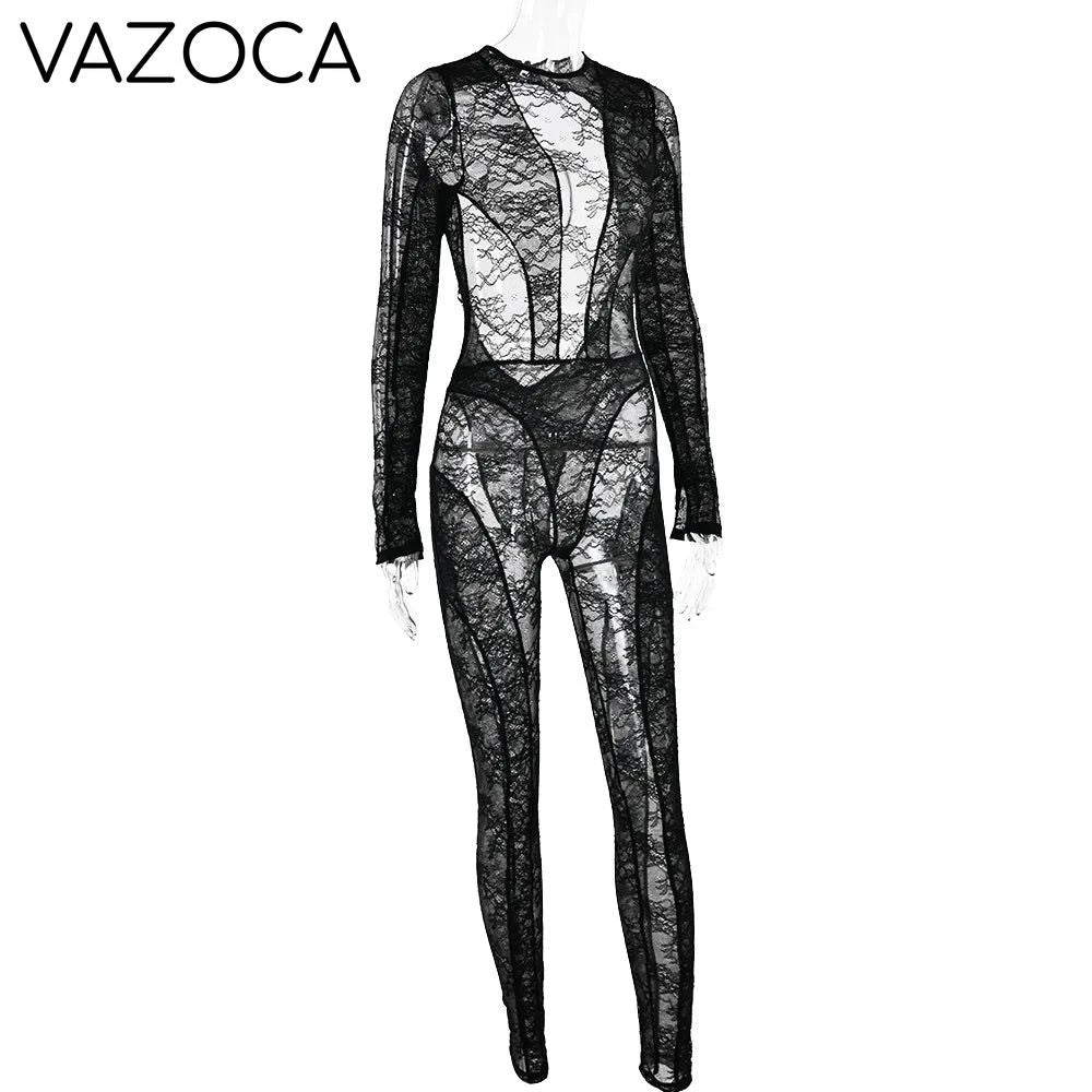 Naisha Mesh Sheer Jumpsuit