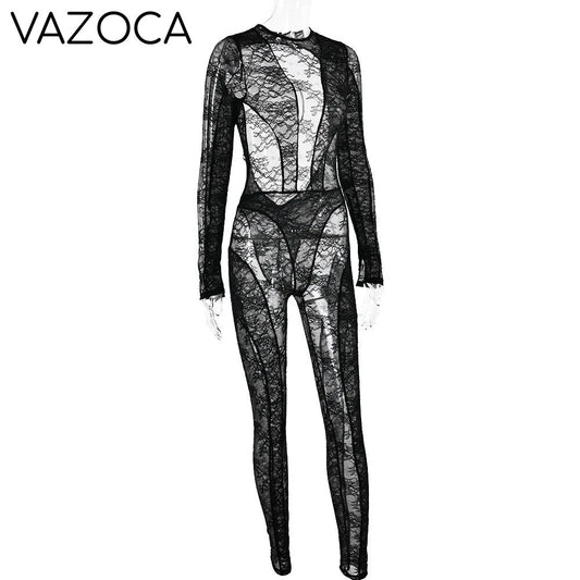 Naisha Mesh Sheer Jumpsuit