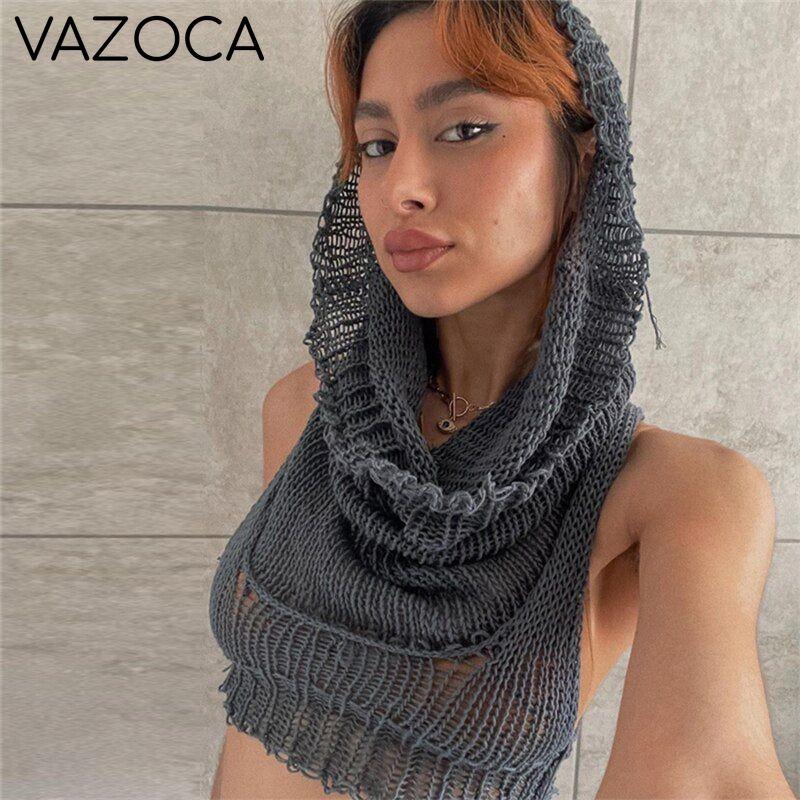 Knit Hooded Wild Tank Top