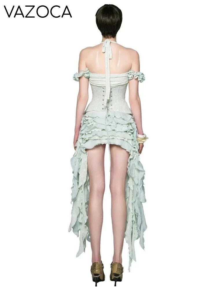 Ruffled Corset Dress Set