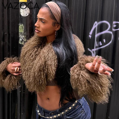 Faux Leather Fur Jacket