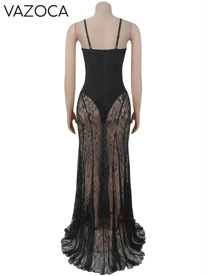 Lya Mesh Maxi Dress