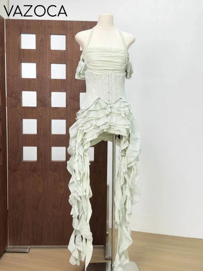 Ruffled Corset Dress Set