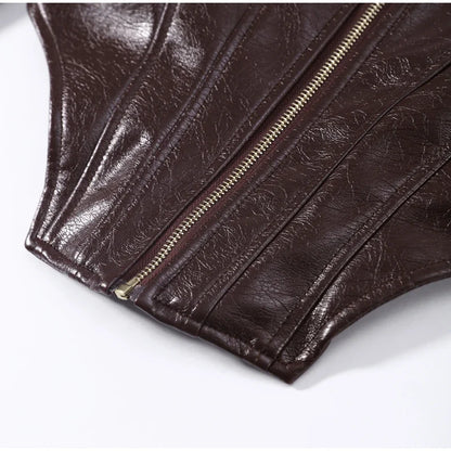Vintage Leather Biker Jacket