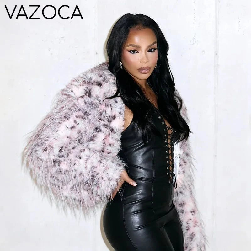 Leopard Fur Plush Coat