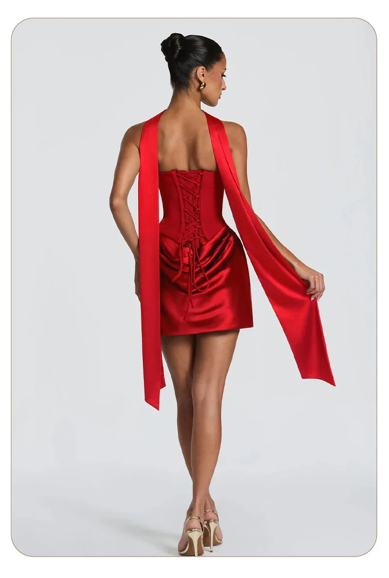 Sadie Satin Corset Mini Dress