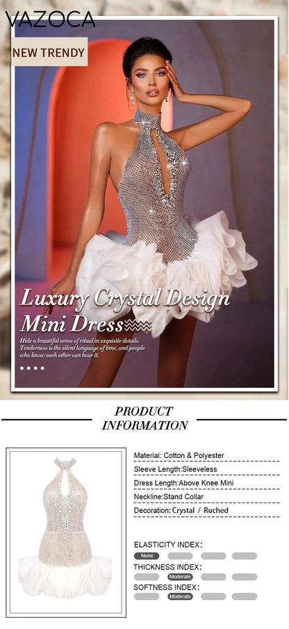 Silver Sequins Tulle Cocktail Dress