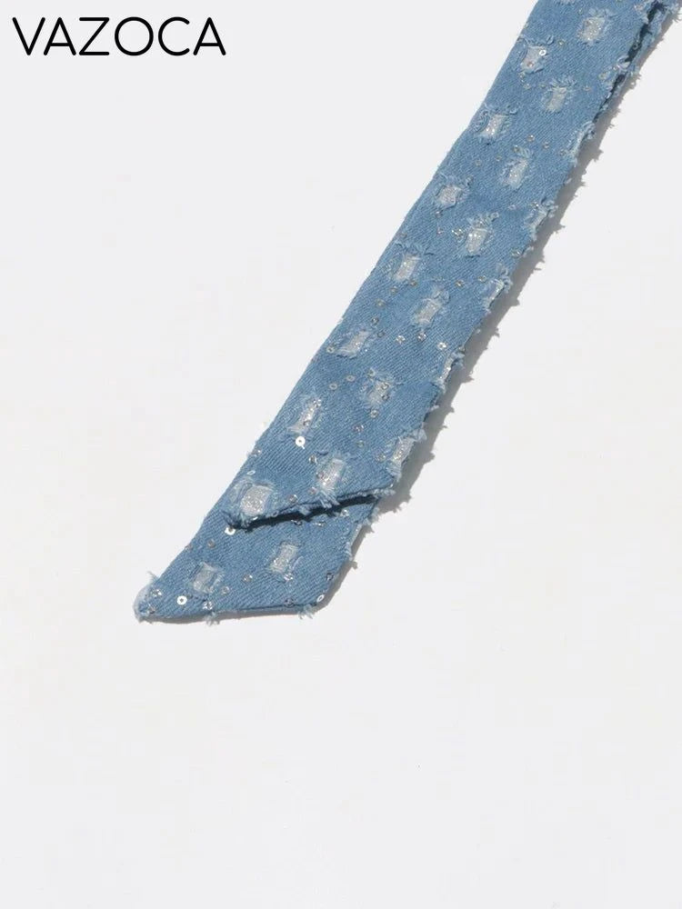 Sashes Denim Trench Coat