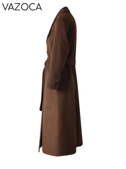 Brown Belted Trench Coat