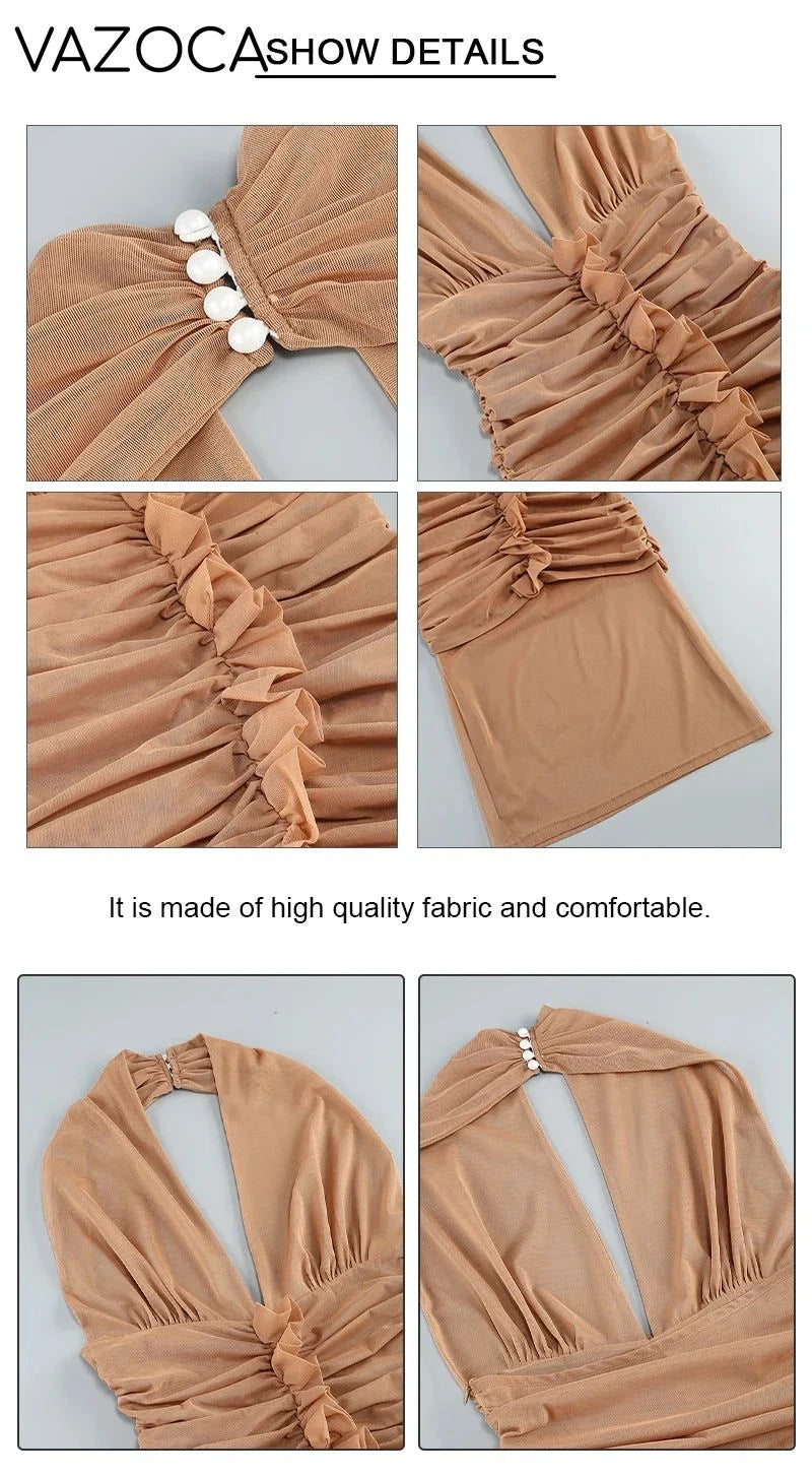 Bella Mesh Pleated Dress
