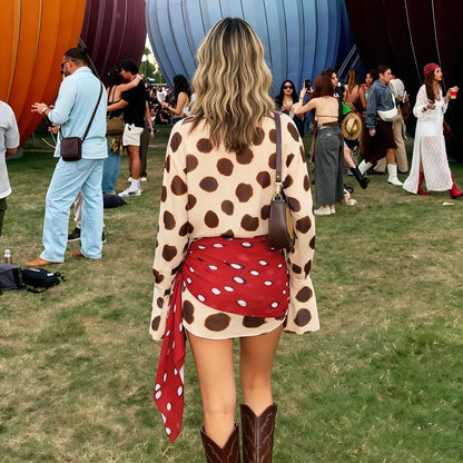 Polka Dot Shirt Mini Dress
