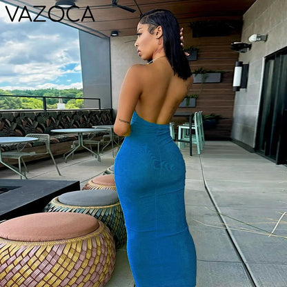 Metallic Chain Maxi Dress
