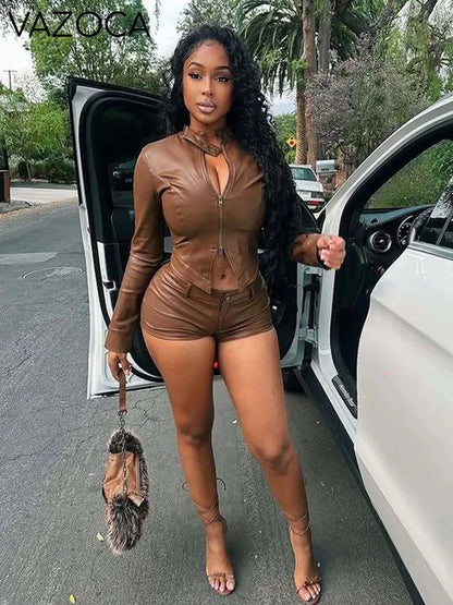 Timeless Leather Short Set