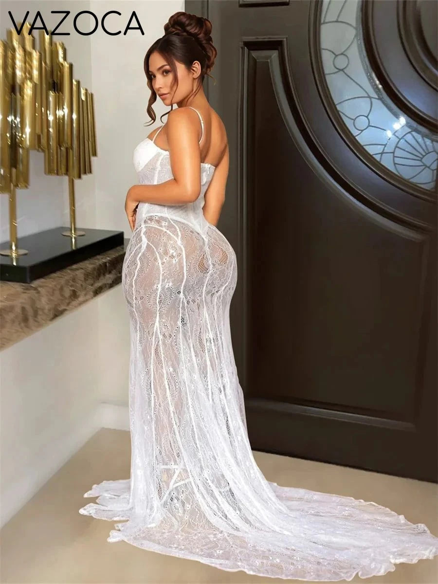 Lya Mesh Maxi Dress