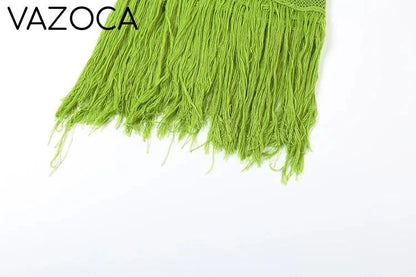 Katrina Knit Tassel Maxi Dress