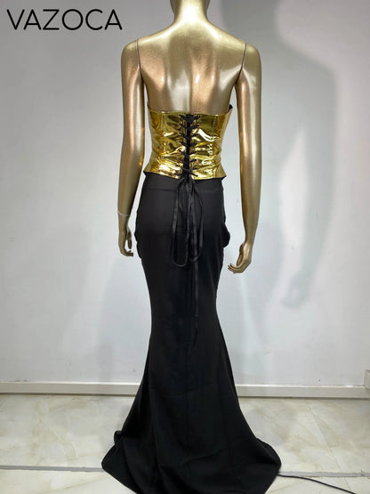 Amaya Elegant Maxi Skirt Set