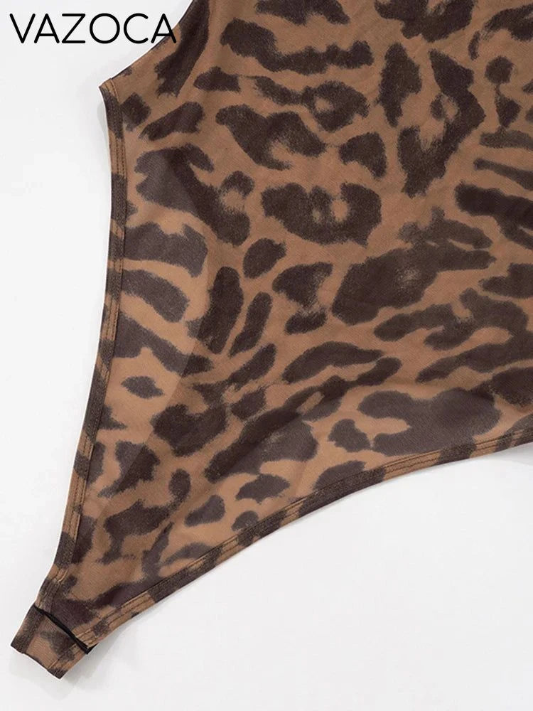 Amy Leopard Turtleneck Pants Set