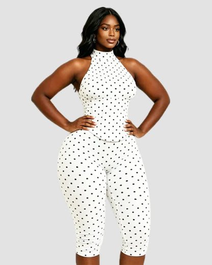 Polka Dot Corset Romper
