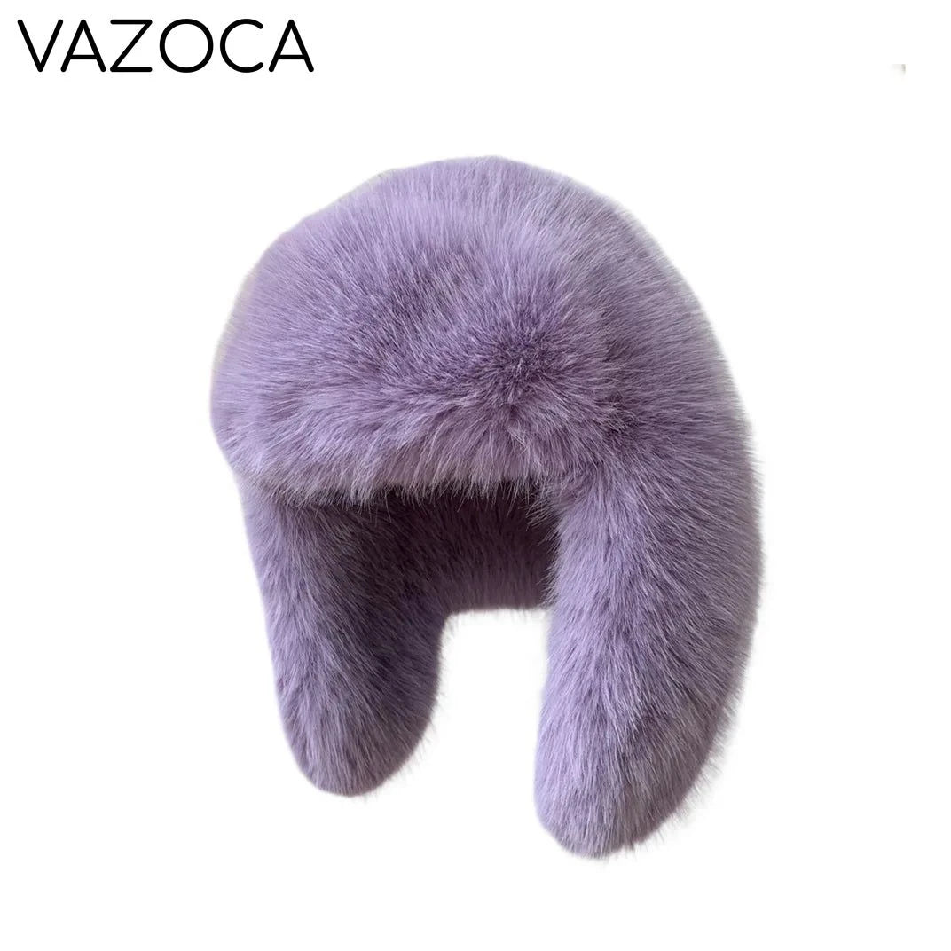 Plush Earflap Fur Hat