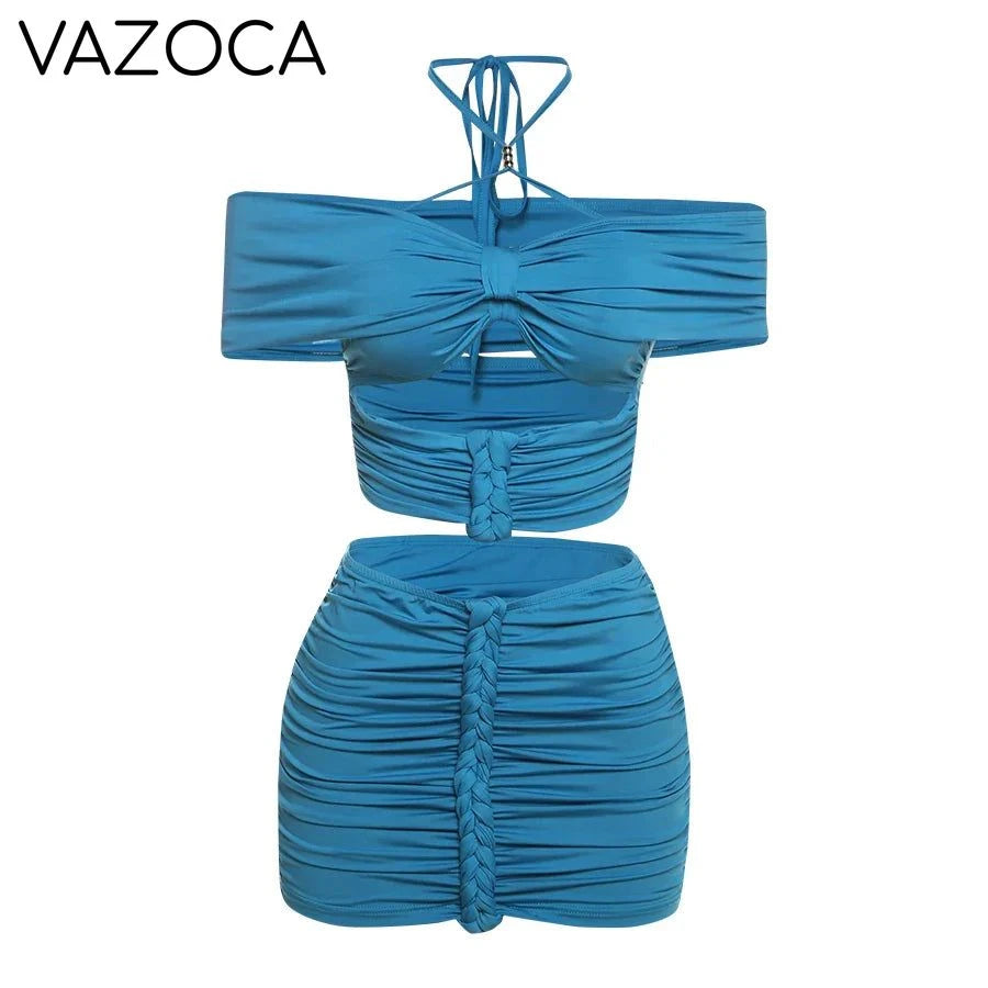Lucy Ruched Skirt Set