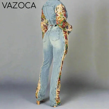 Sandra Denim Pants Set