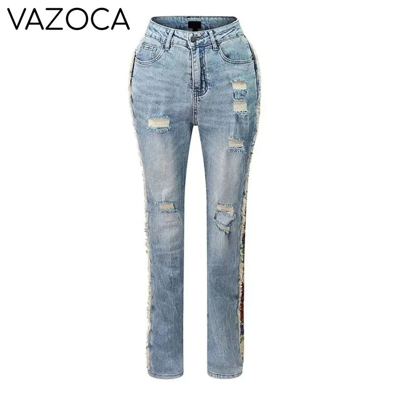 Sandra Denim Pants Set