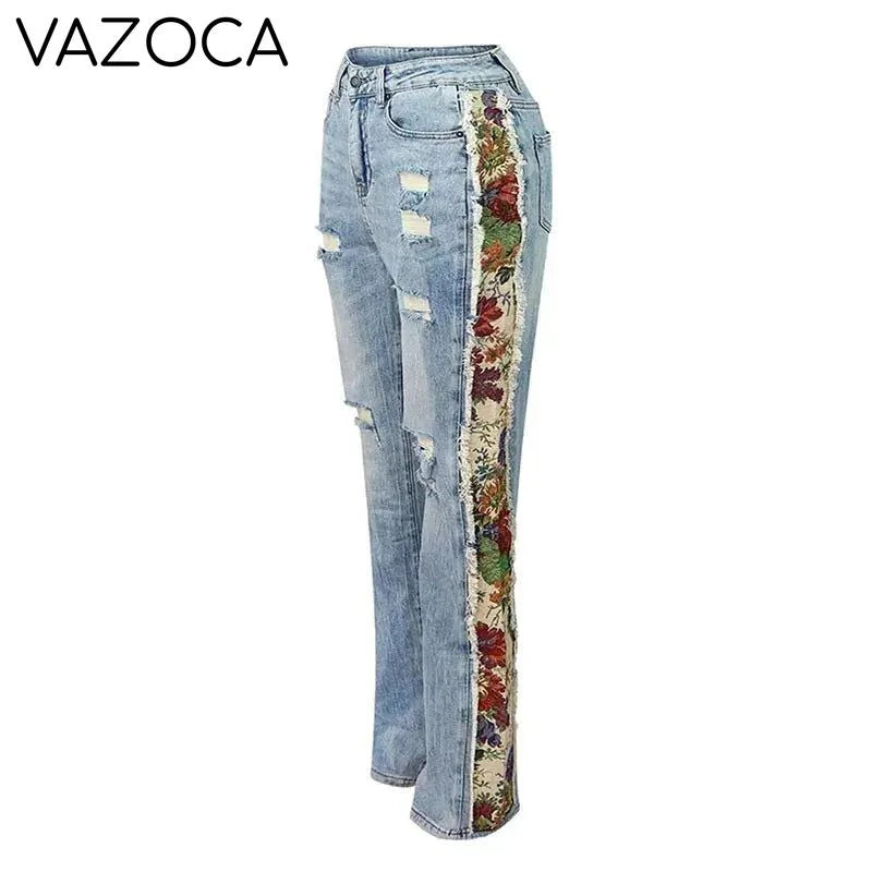 Sandra Denim Pants Set