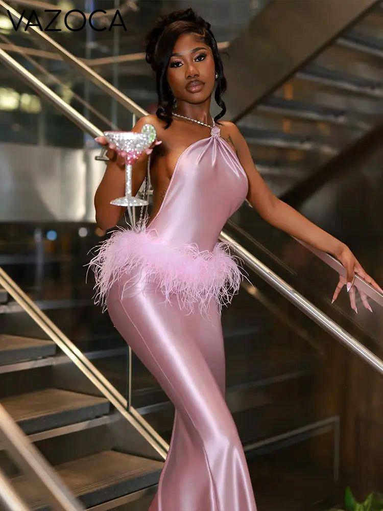 Sansha Satin Silk Feather Dress