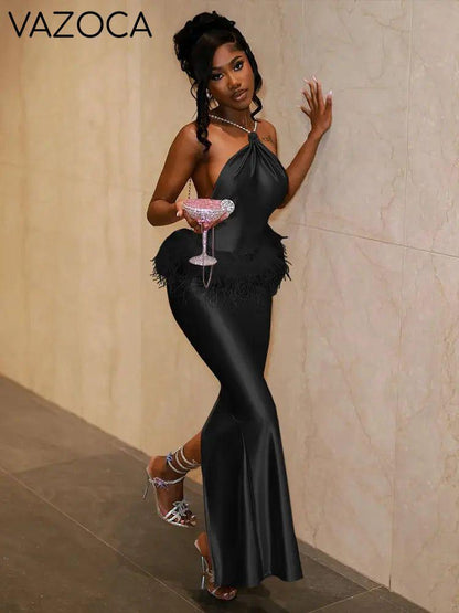 Sansha Satin Silk Feather Dress