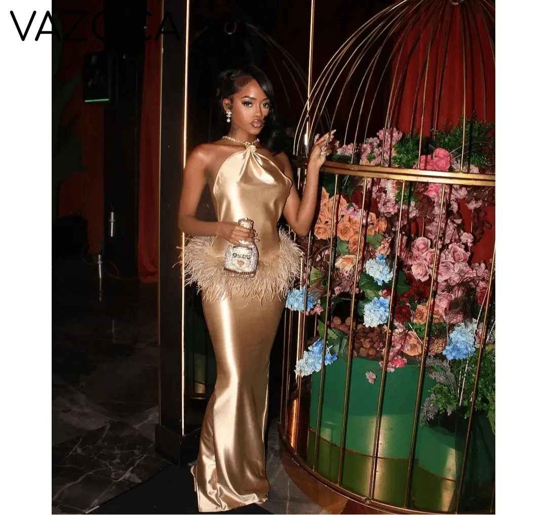 Sansha Satin Silk Feather Dress as pic