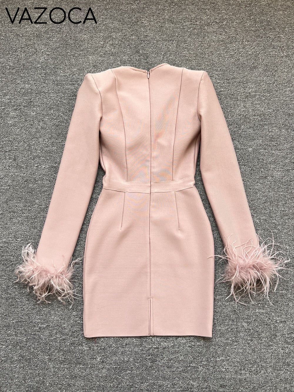 Savy Feathers Bandage Dress