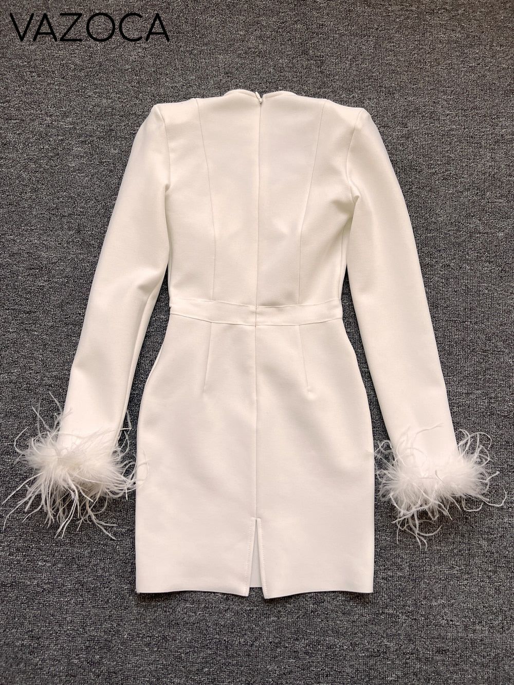 Savy Feathers Bandage Dress