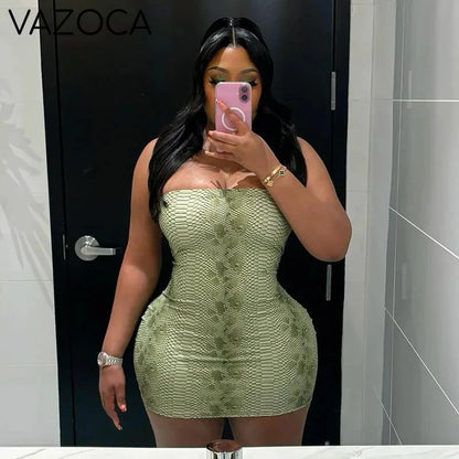 Snake Skin Tube Dress