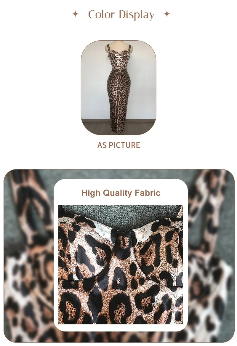 Vintage Leopard Midi Dress