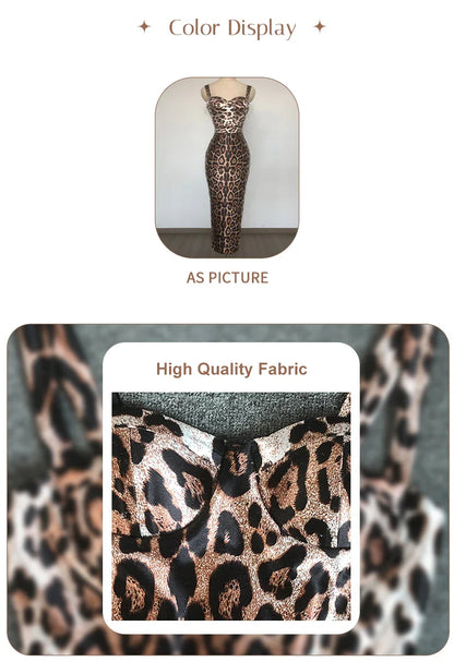 Vintage Leopard Midi Dress