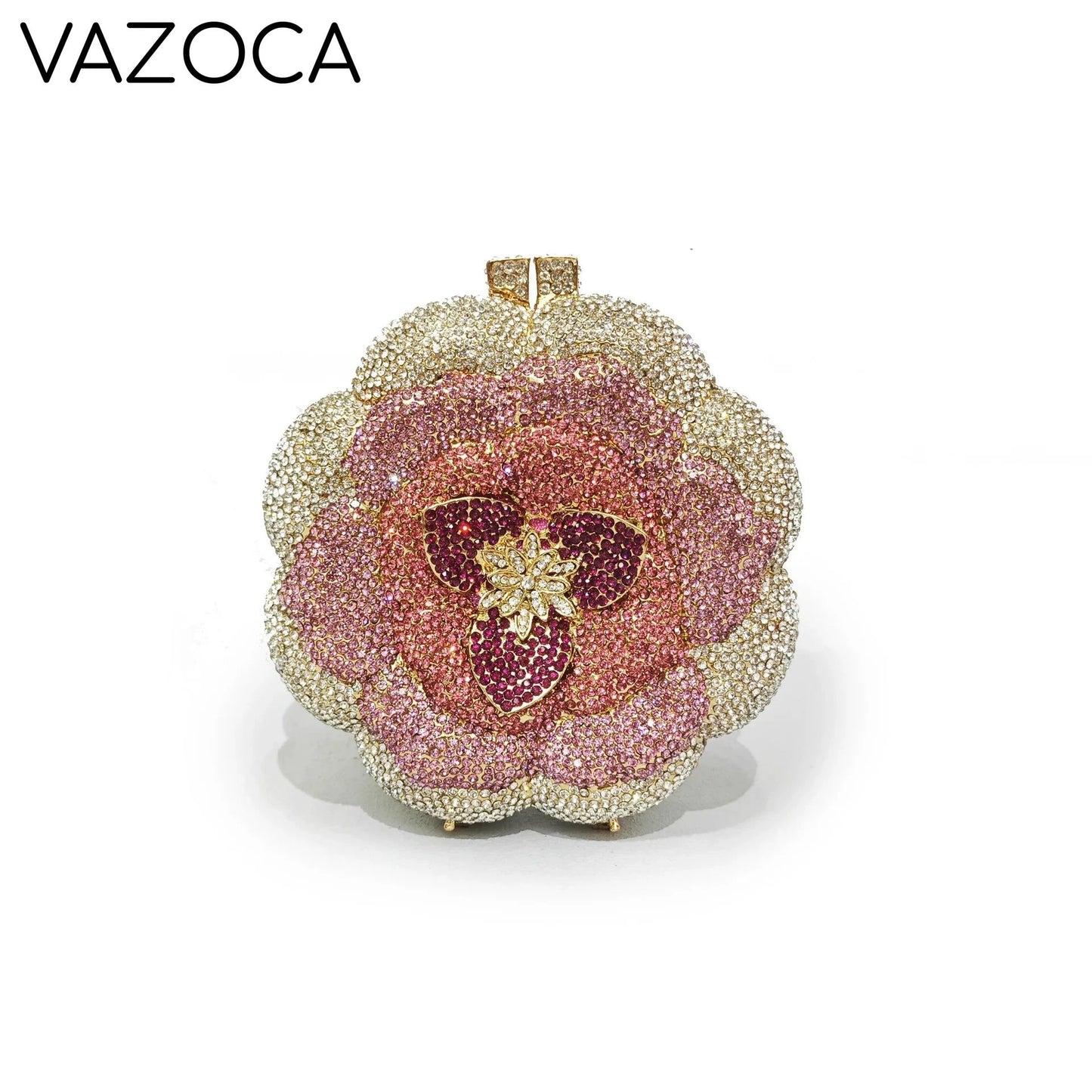 Floral Crystal Clutch Purse
