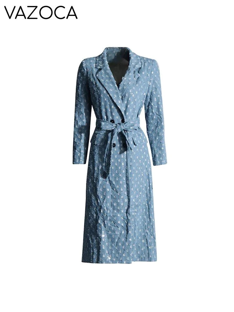 Sashes Denim Trench Coat