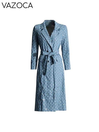 Sashes Denim Trench Coat