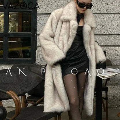 Opulent Fur Plush Coat