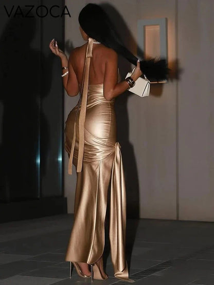 Claire Knot Split Maxi Dress