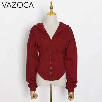Hoodie Bandage Corset Jacket