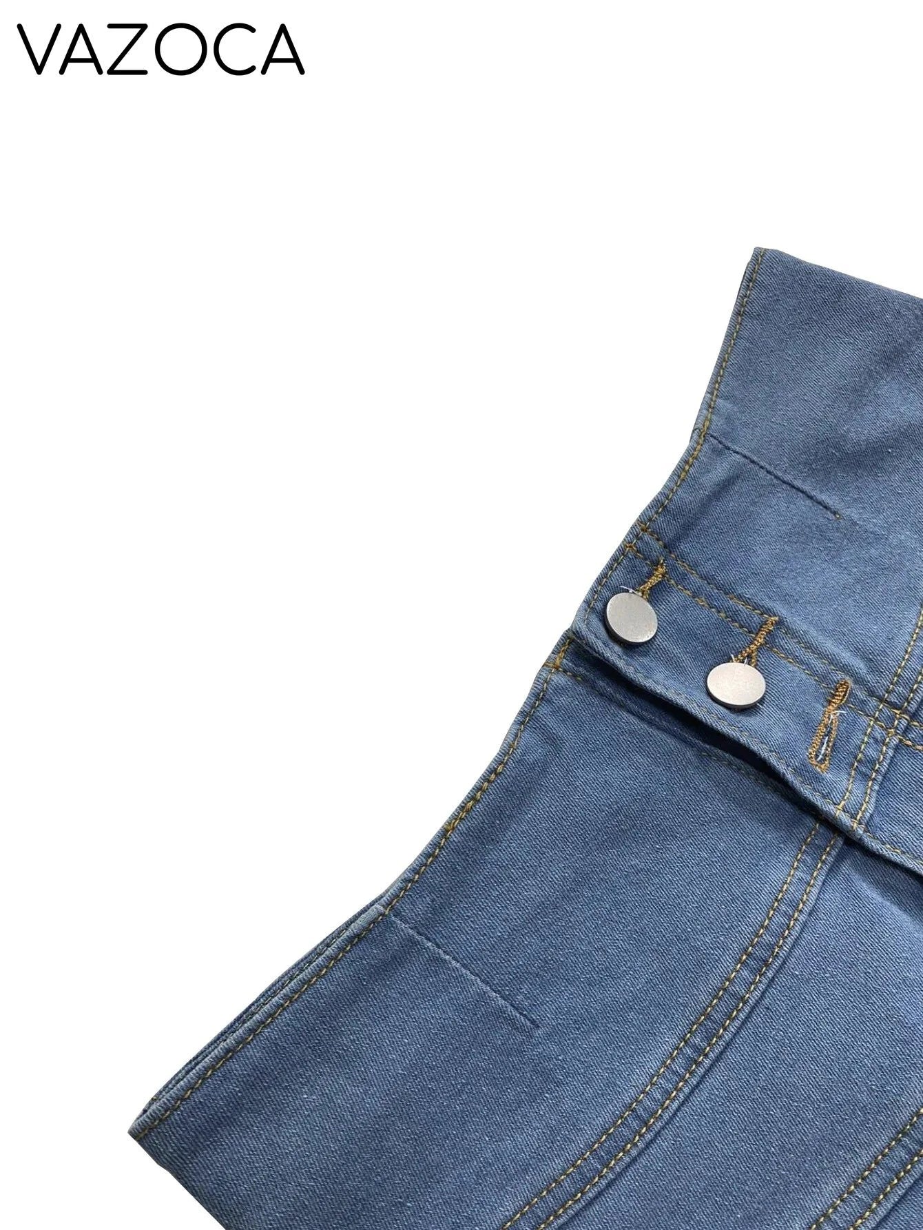 Abie Denim Skirt -Wash Blue